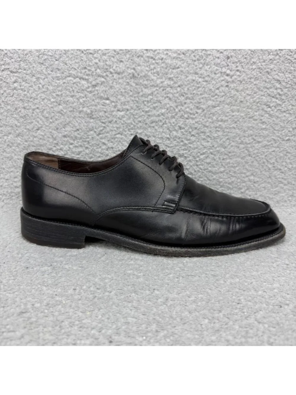 To Boot New York Shoe 9.5 Black Apron Toe Derby Dress Adam Derrick Made In Italy